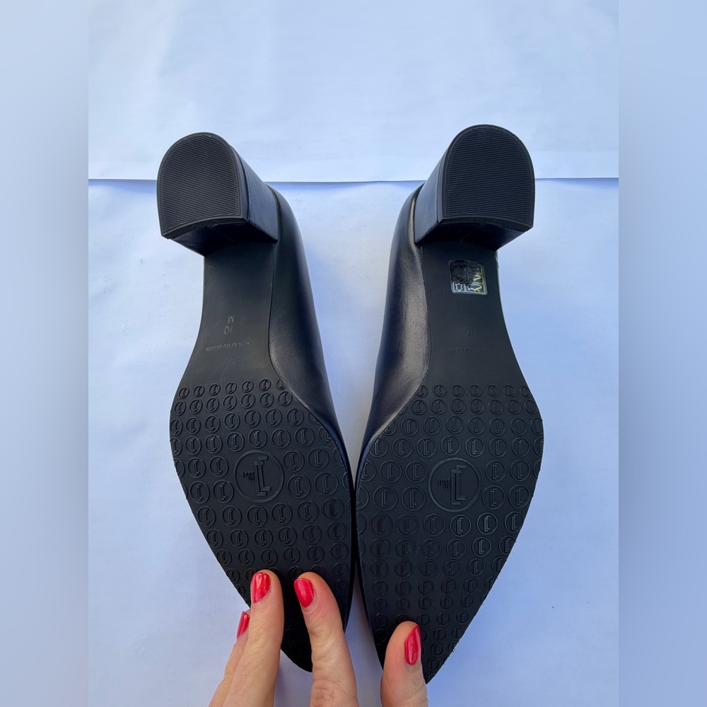 Jon Josef Navy Leather Block Heel Pumps – Size 10 – Made in Spain - Picture 7 of 8